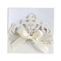 Ivory Invitation Card Business Invitation Holiday Greeting Card Laser Cut Paper